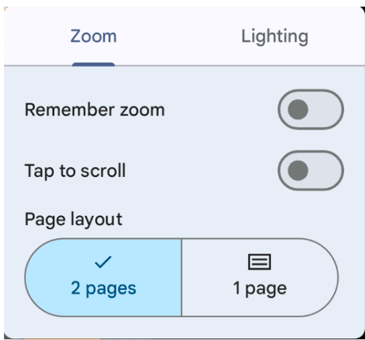 Google Play Books two-page layout example