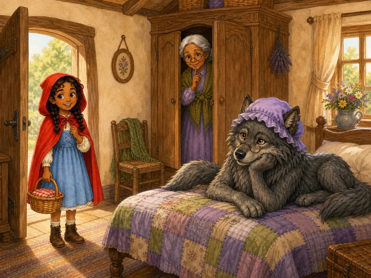 Sample artwork from Little Red Riding Hood