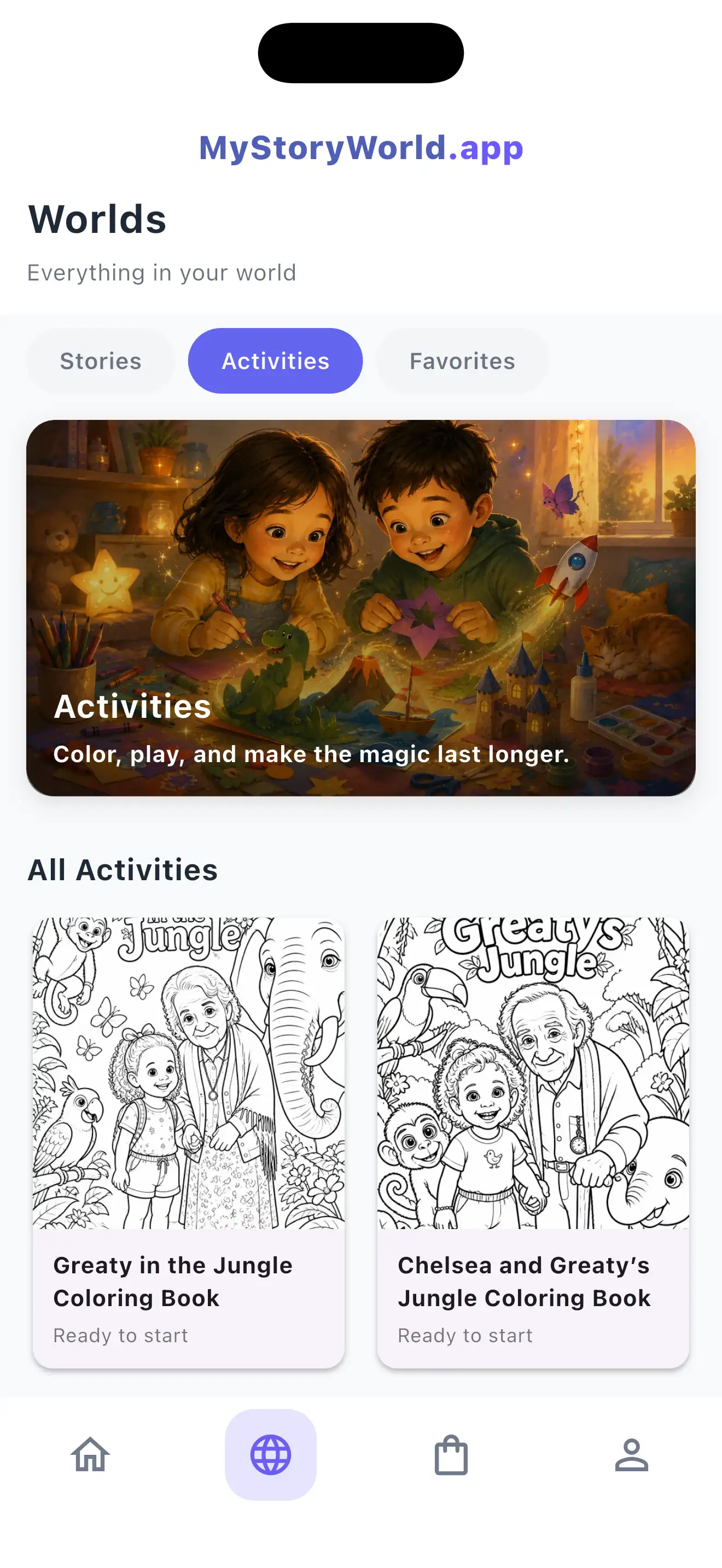 Colour, play, and make the magic last longer. app screen